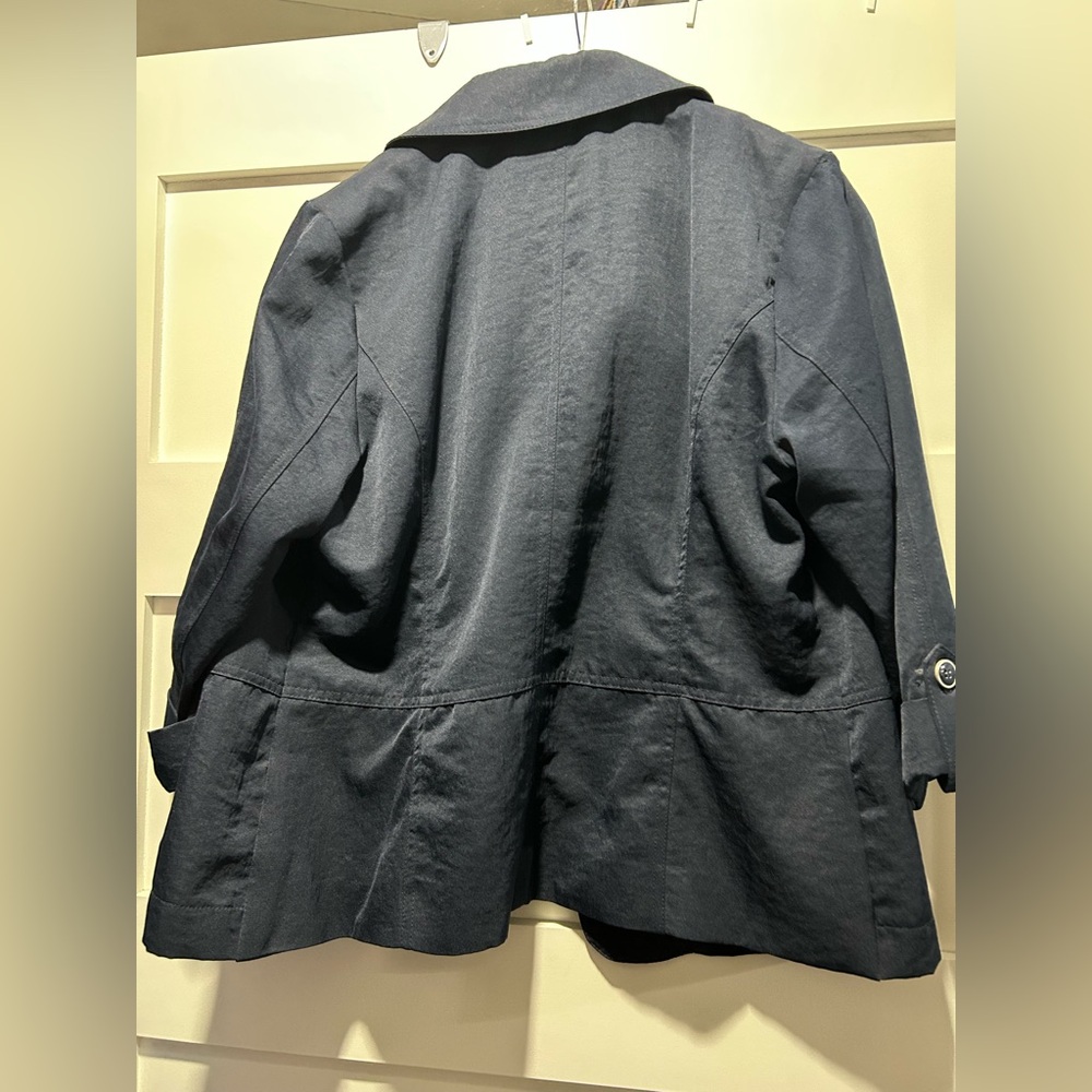 Christopher & Banks Yellow Blazer. Navy Blue. Women’s size L - Picture 6 of 8